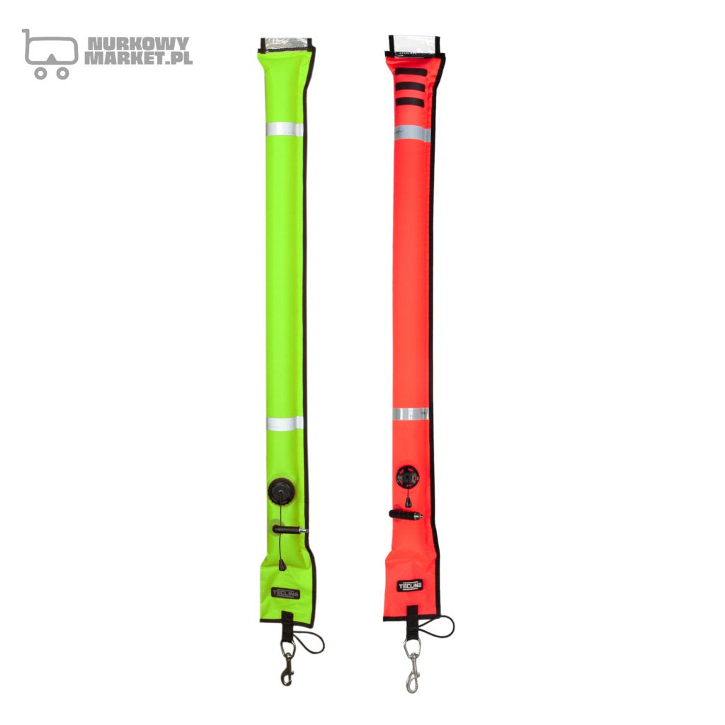 Bojka Nurkowa Tecline 11/117, zamknięta, z karabinkiem, kolor do wyboru