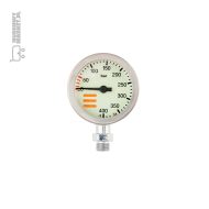 manometr 52mm skala 400 bar chrom