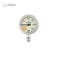 manometr 52mm skala 300bar O2 chrom