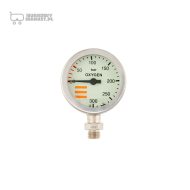 manometr 52mm skala 300bar O2 nikiel