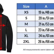 Black Recycled GUE Zip Hoodie Size Chart_1920x1920