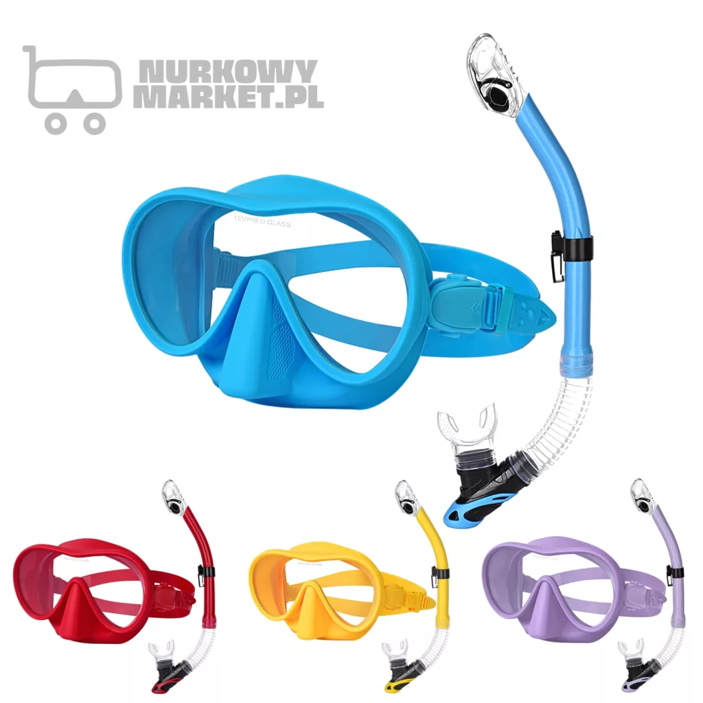maska i fajka zestaw do snorkelingu tecline frameless SV